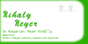 mihaly meyer business card